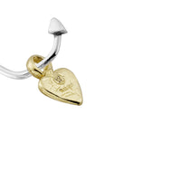 Mini Cupid Hoops with Gold Baby Heart Charms
