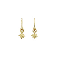 Gold Mini Cupid Hoops with Baby North Star Charms