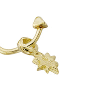 Gold Mini Cupid Hoops with Baby North Star Charms