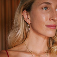 Gold Maxi Cupid Hoops With Baby North Star Charms