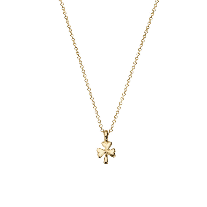 Children's Gold Baby Shamrock Necklace