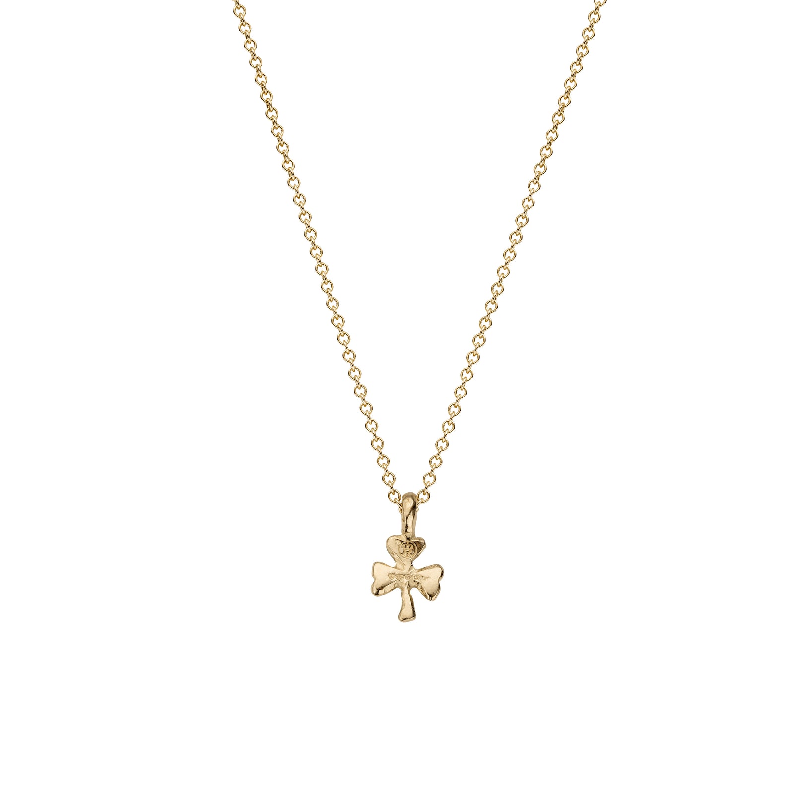 Gold Baby Shamrock Necklace