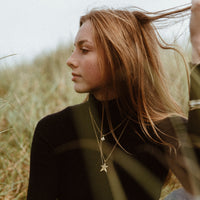 Gold Baby Shamrock Necklace