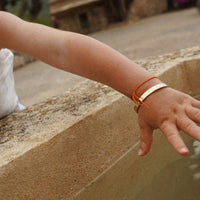 Children's Silver Smiley Face Cord Bracelet
