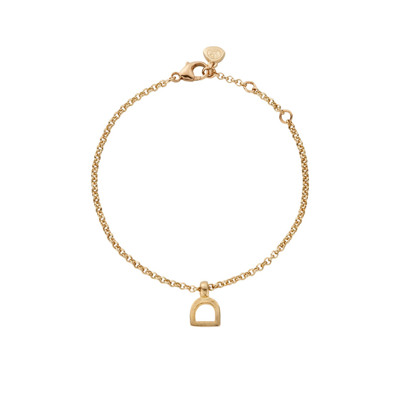 Gold Baby Stirrup Chain Bracelet