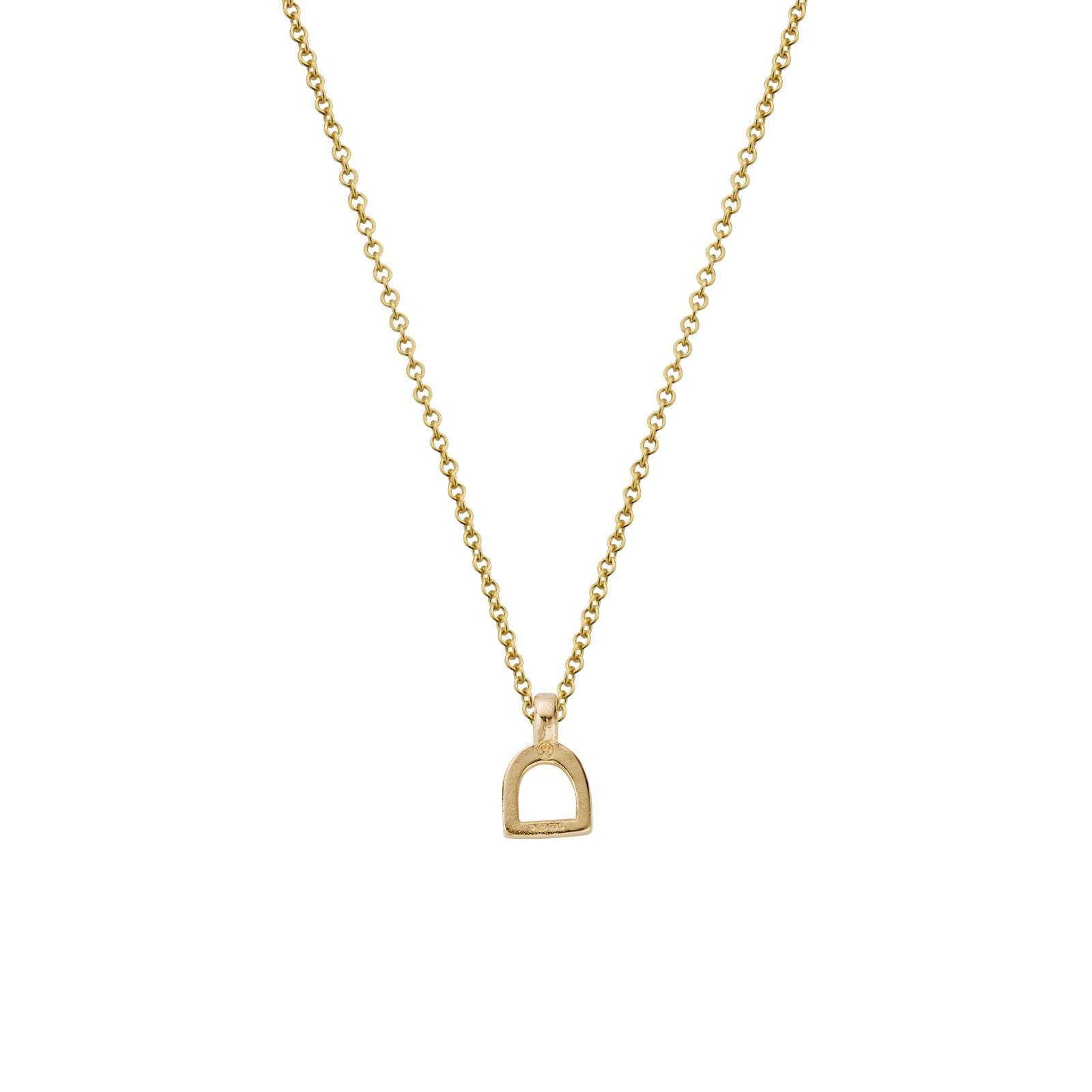 Gold Baby Stirrup Necklace