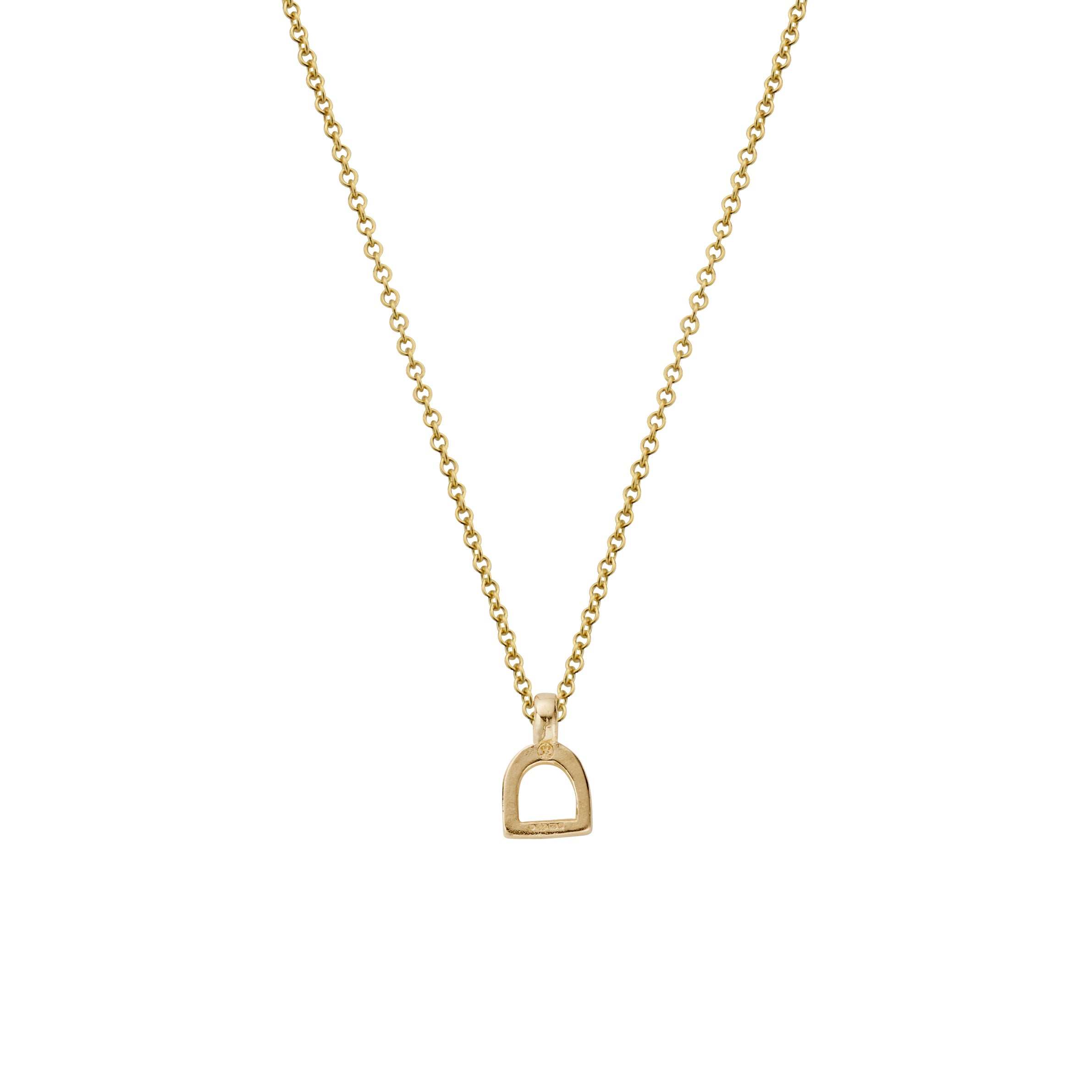 Gold Baby Stirrup Necklace