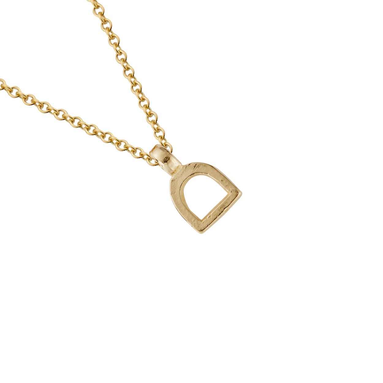 Gold Baby Stirrup Necklace