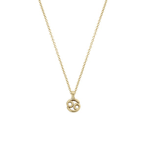 Gold Mini Cancer Horoscope Necklace