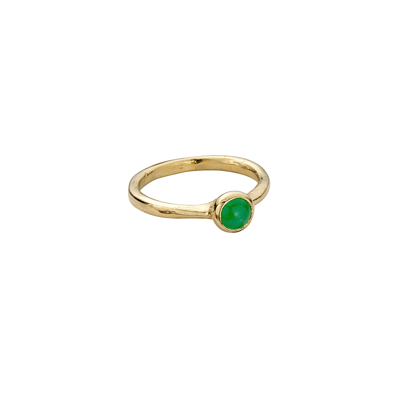 Gold Chrysoprase Baby Stone Ring