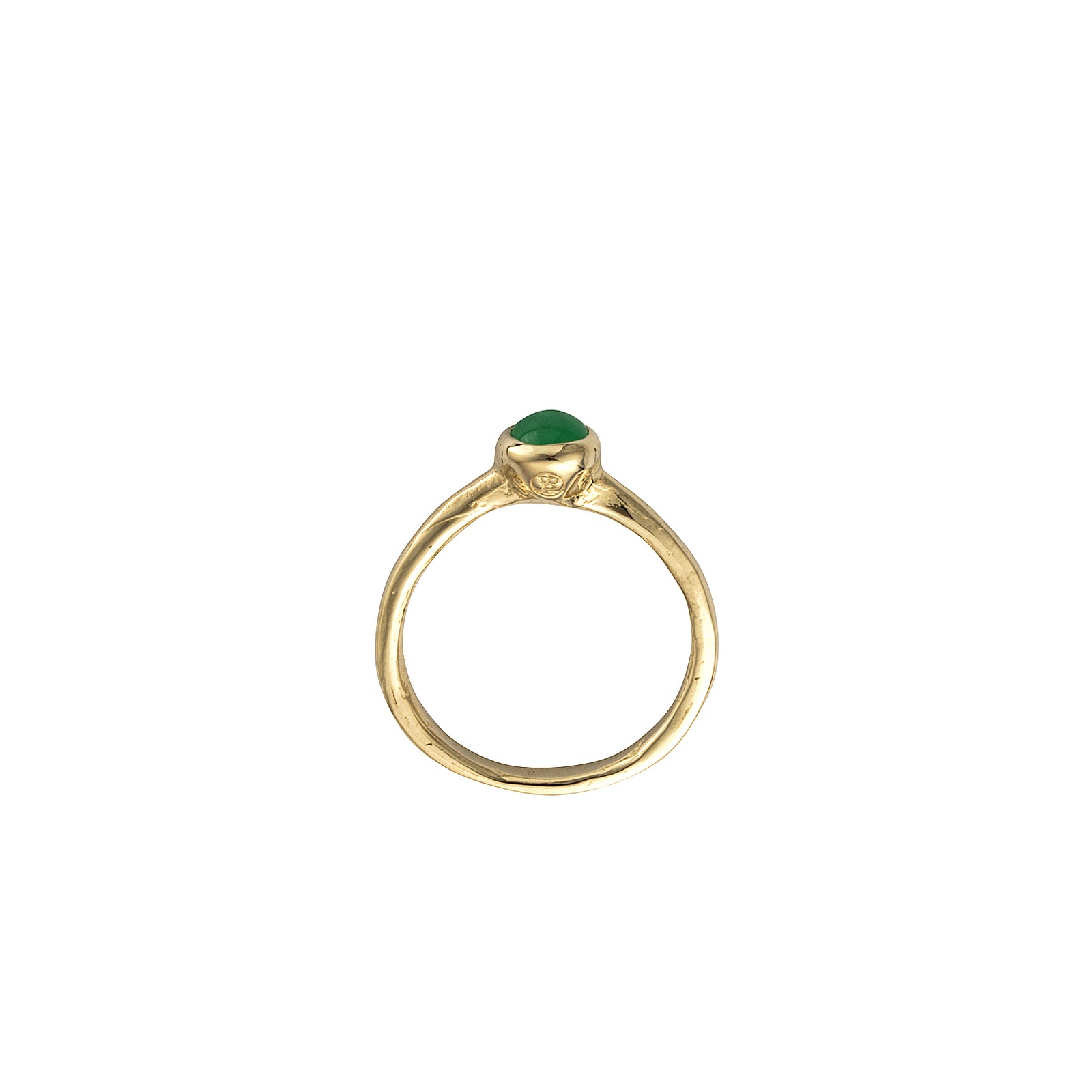 Gold Chrysoprase Baby Stone Ring
