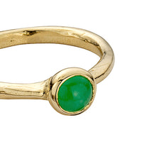 Gold Chrysoprase Baby Stone Ring