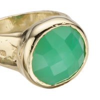 Gold Chrysoprase Mood Ring