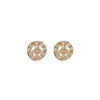 Gold Diamond Little Peace Ear Charm Set