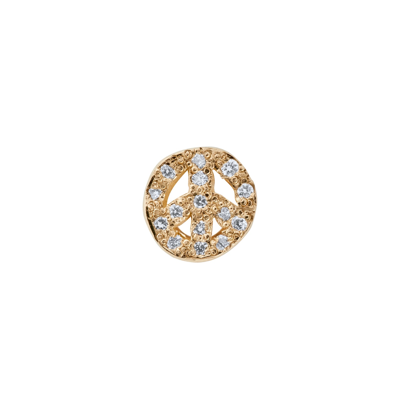 Gold Diamond Little Peace Single Ear Charm