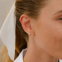 Gold Diamond Little Star Ear Charm Set