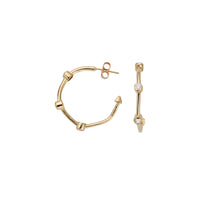 Gold Diamond Maxi Midnight Hoop Earrings