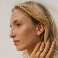 Gold Diamond Maxi Midnight Hoop Earrings