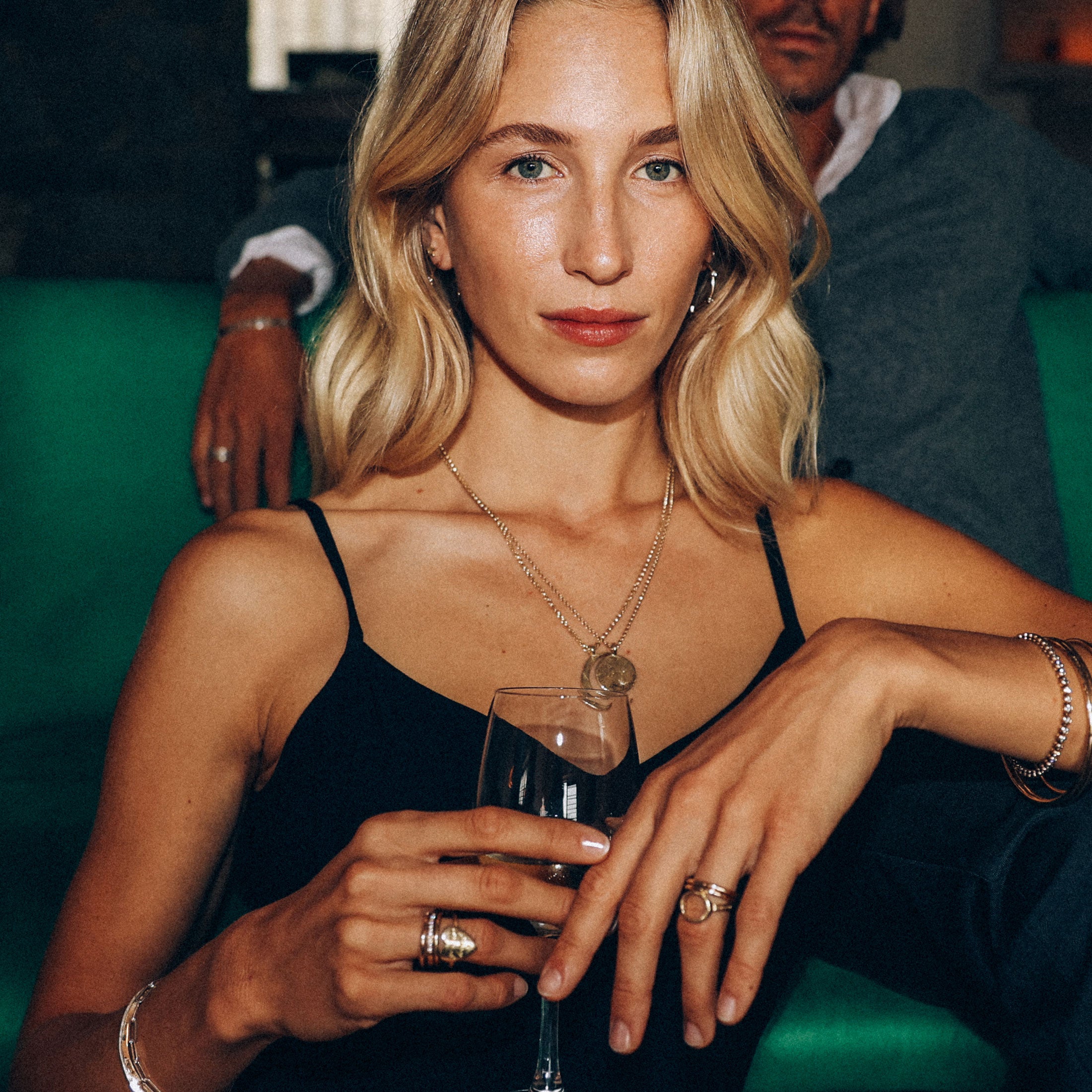 Gold Diamond Maxi Midnight Hoop Earrings