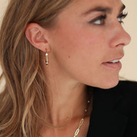 Gold Diamond Maxi Midnight Hoop Earrings