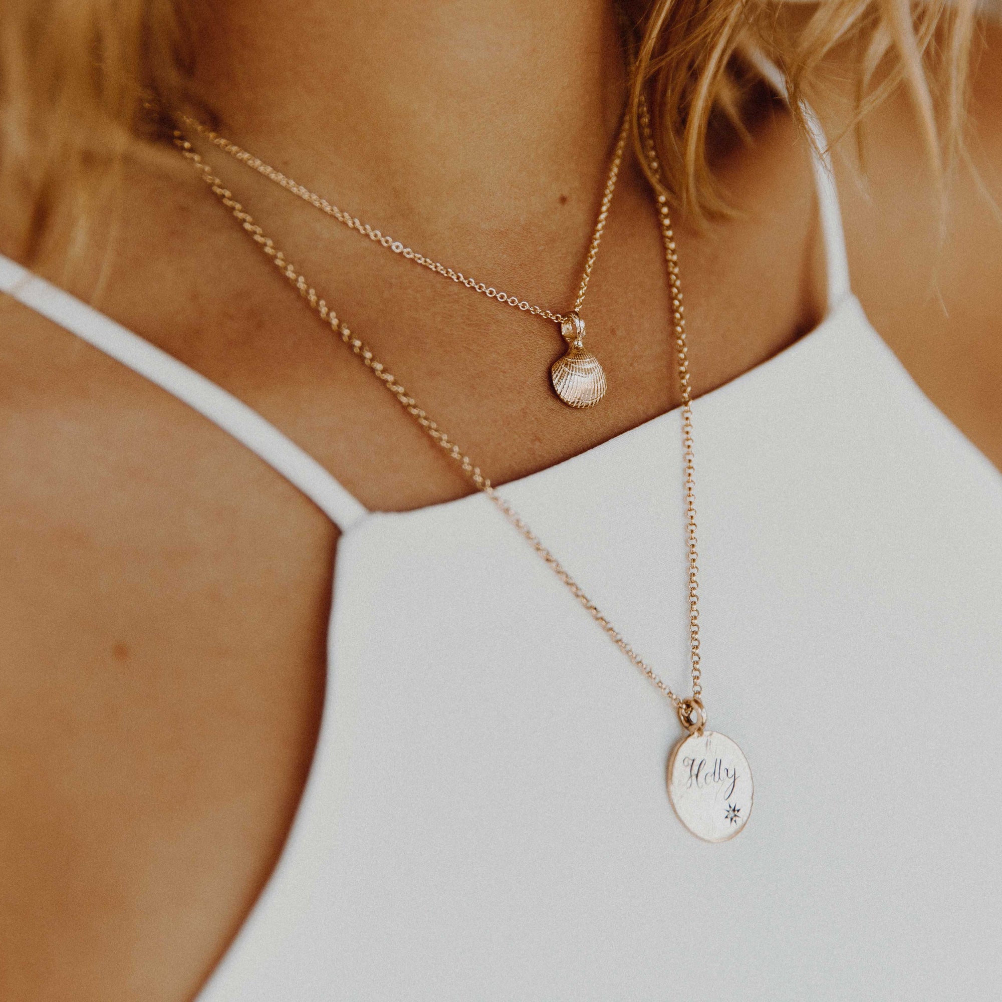 Personalised Gold Diamond Midnight Moon Necklace