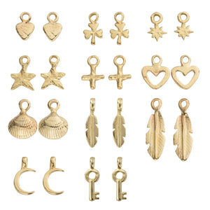 Gold Mini Dreamer's Key Earring Charms