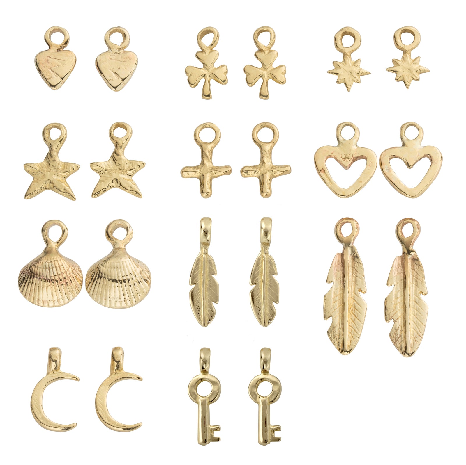 Gold Mini Dreamer's Key Earring Charms