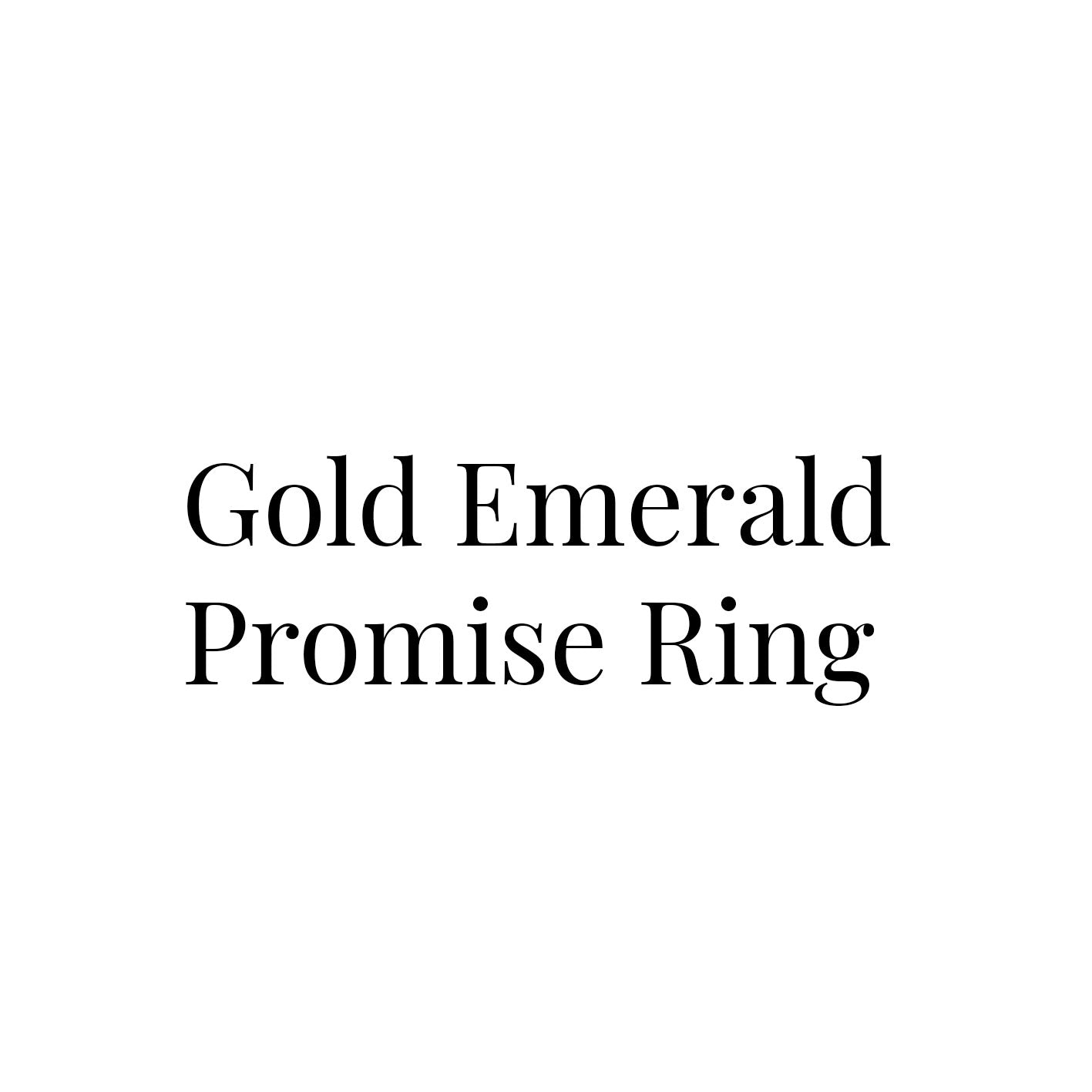 Gold Emerald Promise Ring