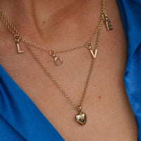 Gold Midi Grateful Heart Necklace