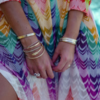 Gold Feather Cuff Bangle
