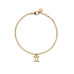 Gold Gemini Mini Horoscope Chain Bracelet