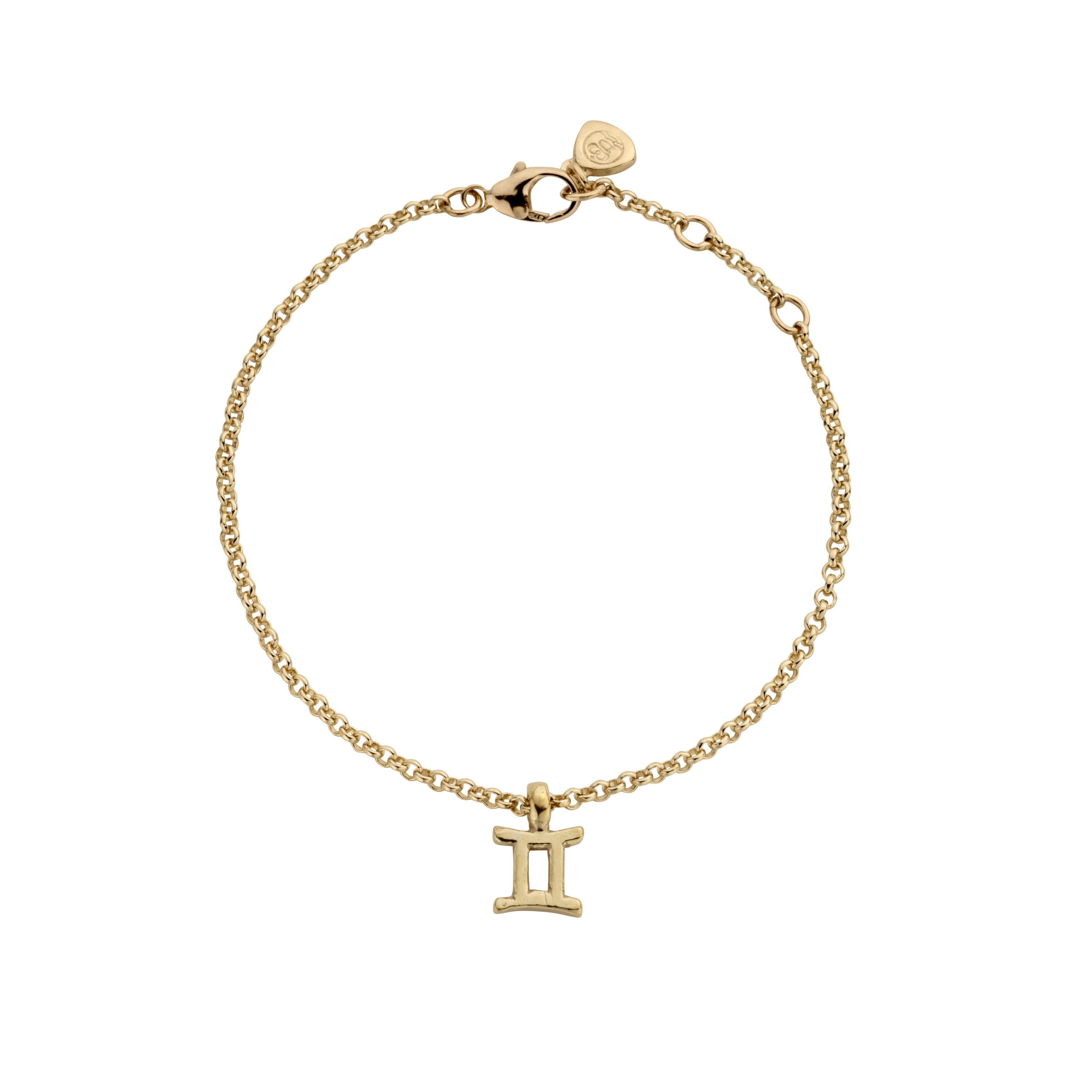 Gold Gemini Mini Horoscope Chain Bracelet