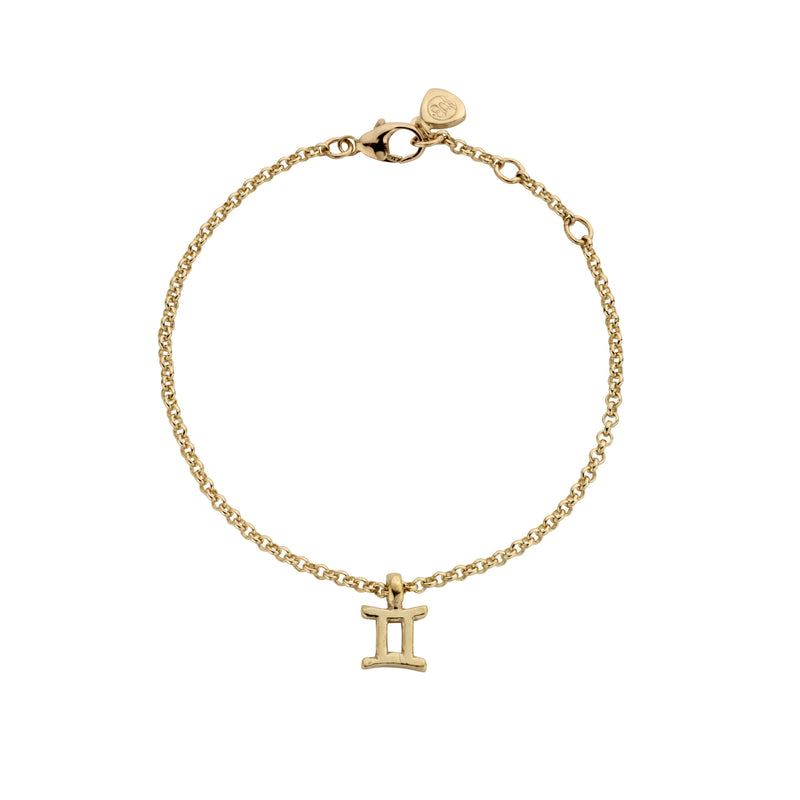 Gold Gemini Mini Horoscope Chain Bracelet