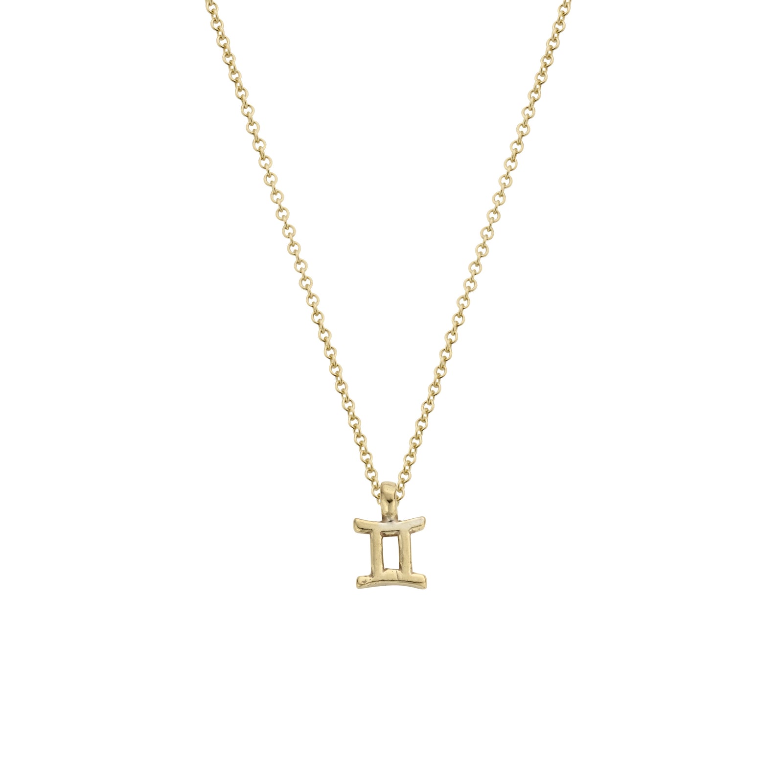 Gold Gemini Mini Horoscope Necklace