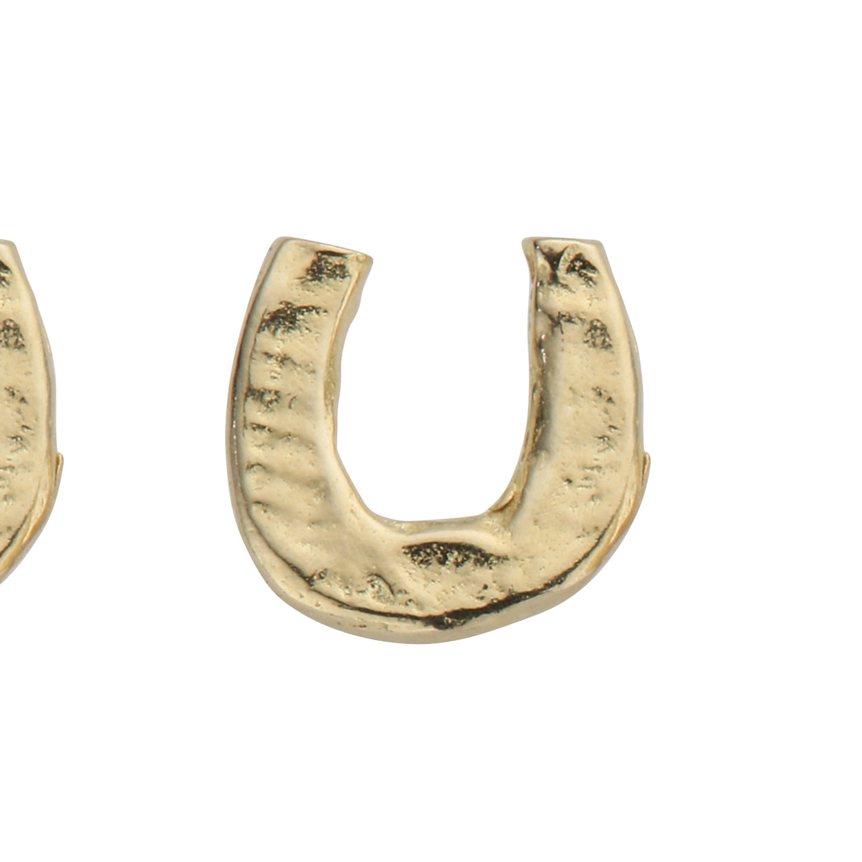 Gold Mini Horseshoe Single Stud Earring
