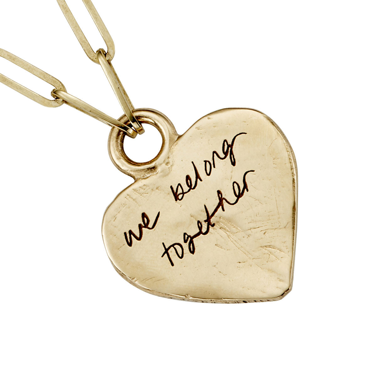 Gold Keeper's Heart Charm (Handwriting Included)