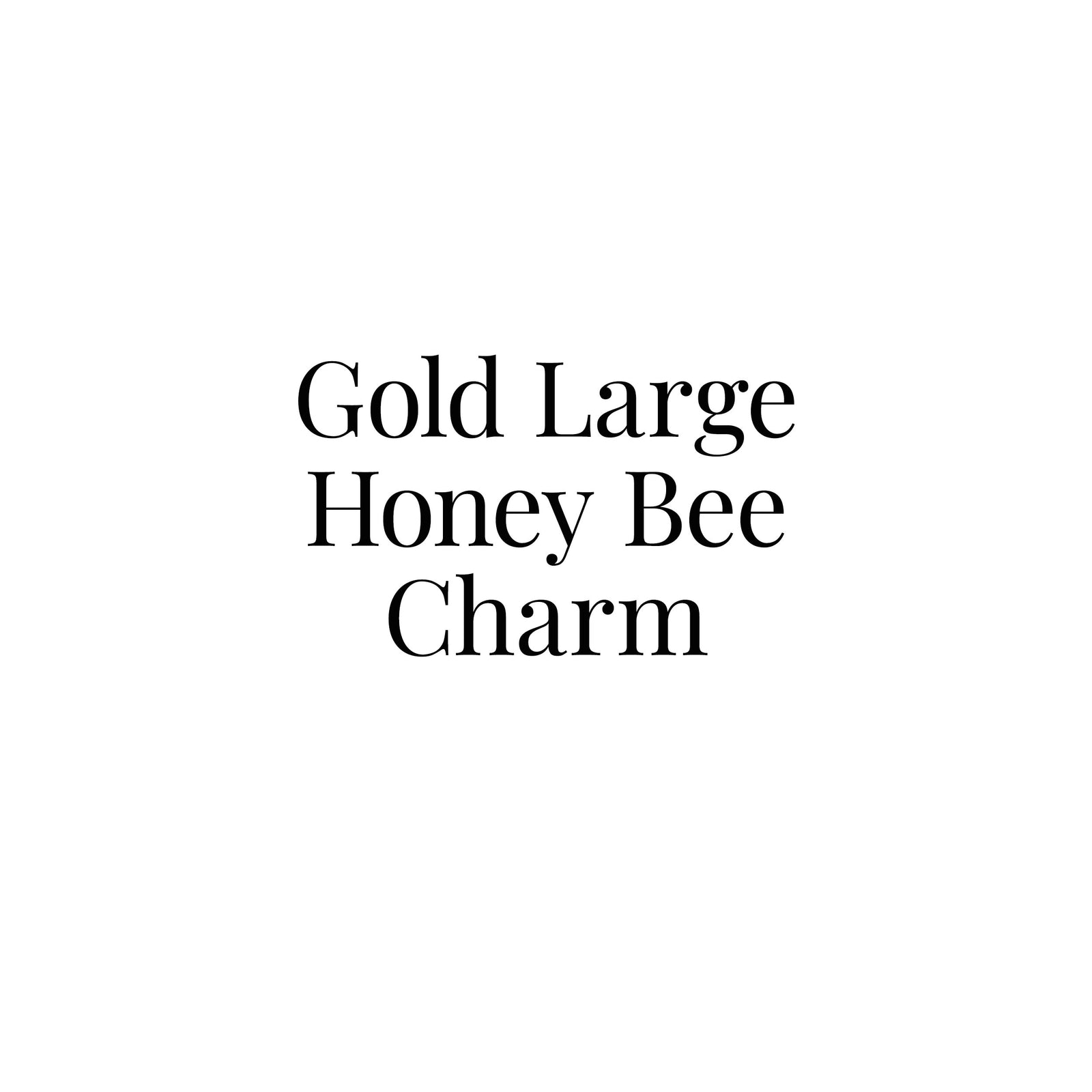 Gold Large Honey Bee Charm