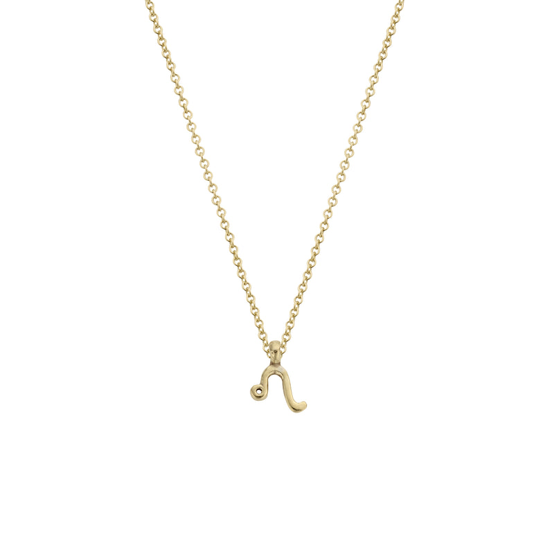 Gold Mini Leo Horoscope Necklace
