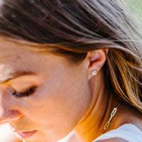 Gold Little Peace Ear Charm Set