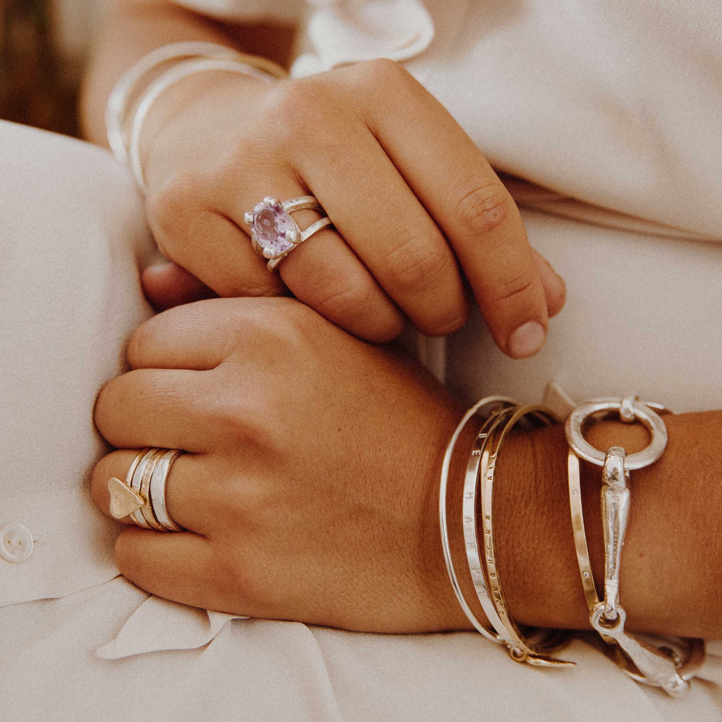 Gold Mini Heart Love Struck Ring