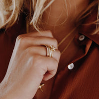 Gold Mini Star Love Struck Ring