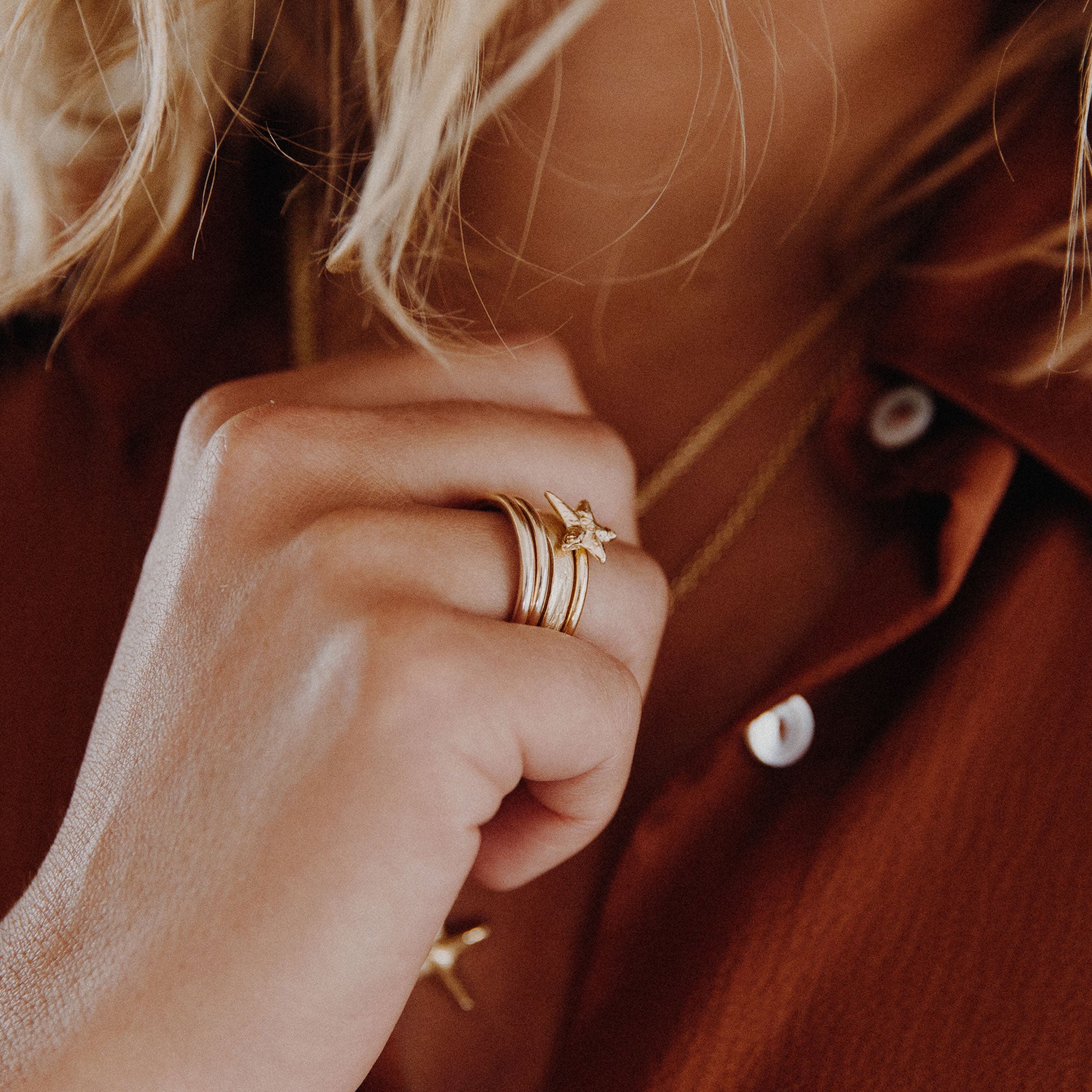 Gold Mini Star Love Struck Ring
