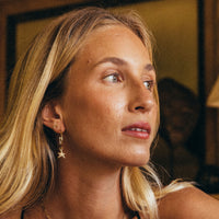 Gold Maxi Cupid Hoops With Mini Star Charms