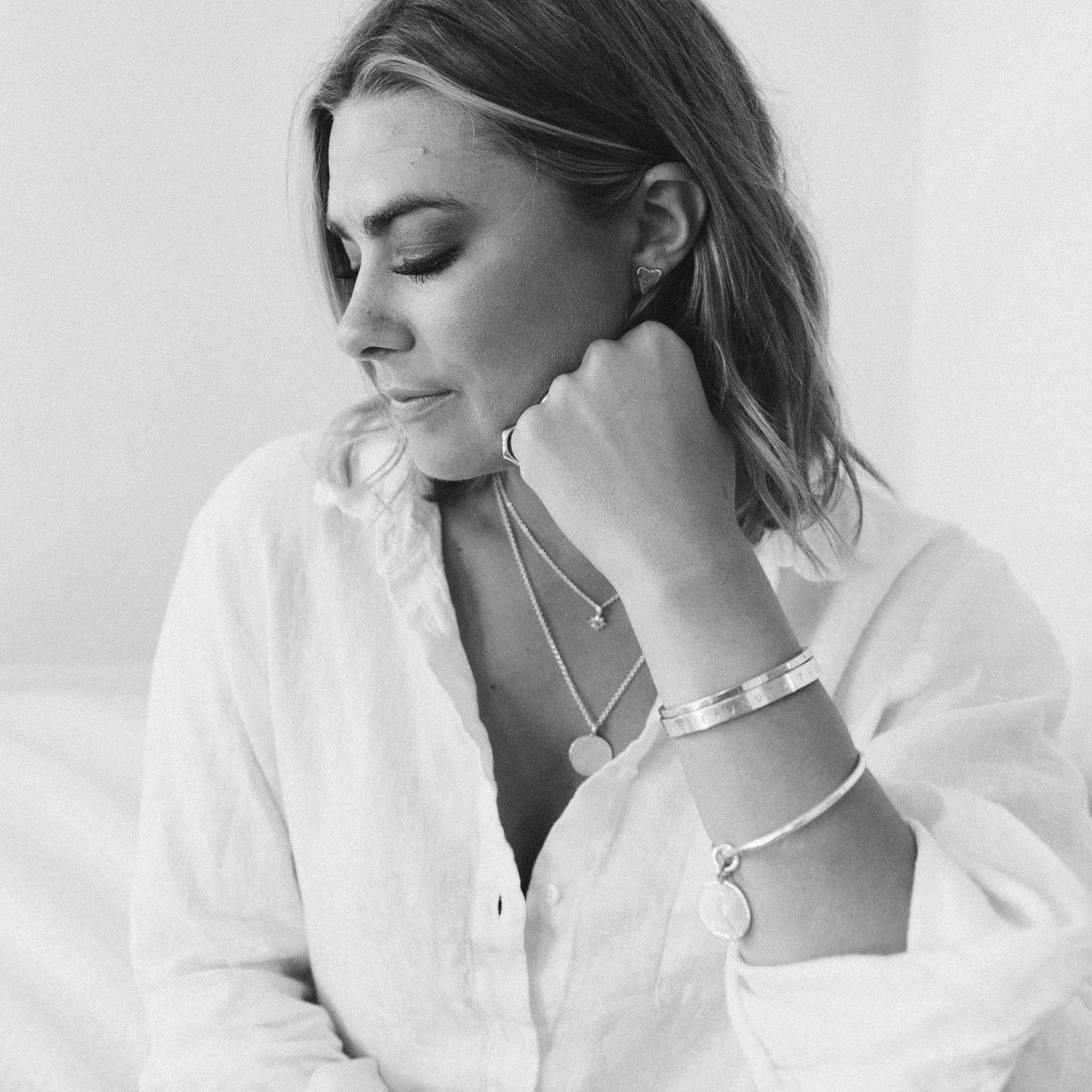 Gold Large Moon Bangle