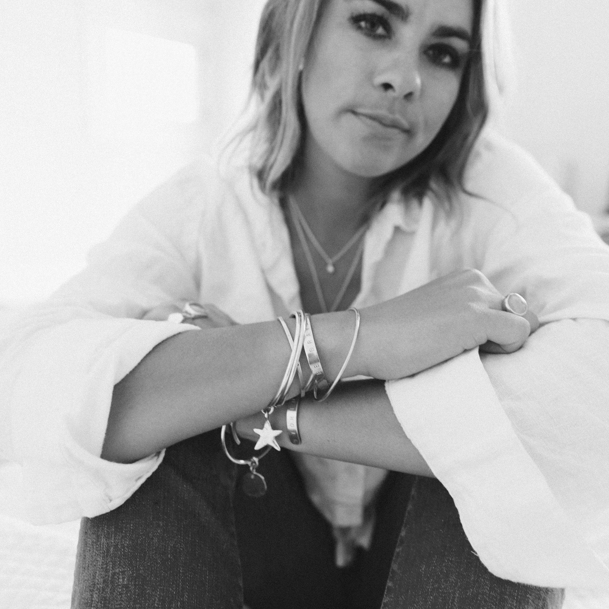Silver & Gold Maxi Star Bangle