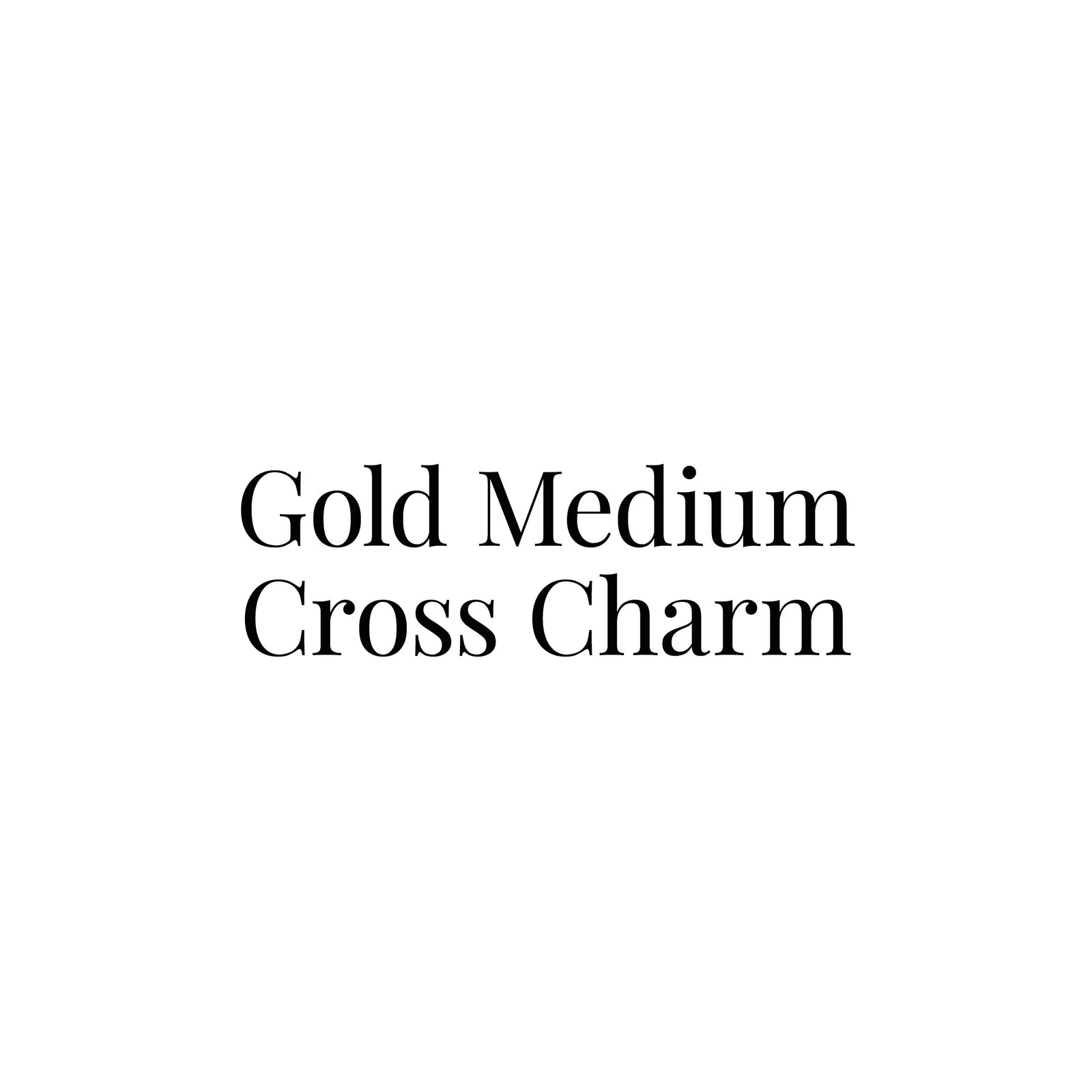Gold Medium Cross Charm