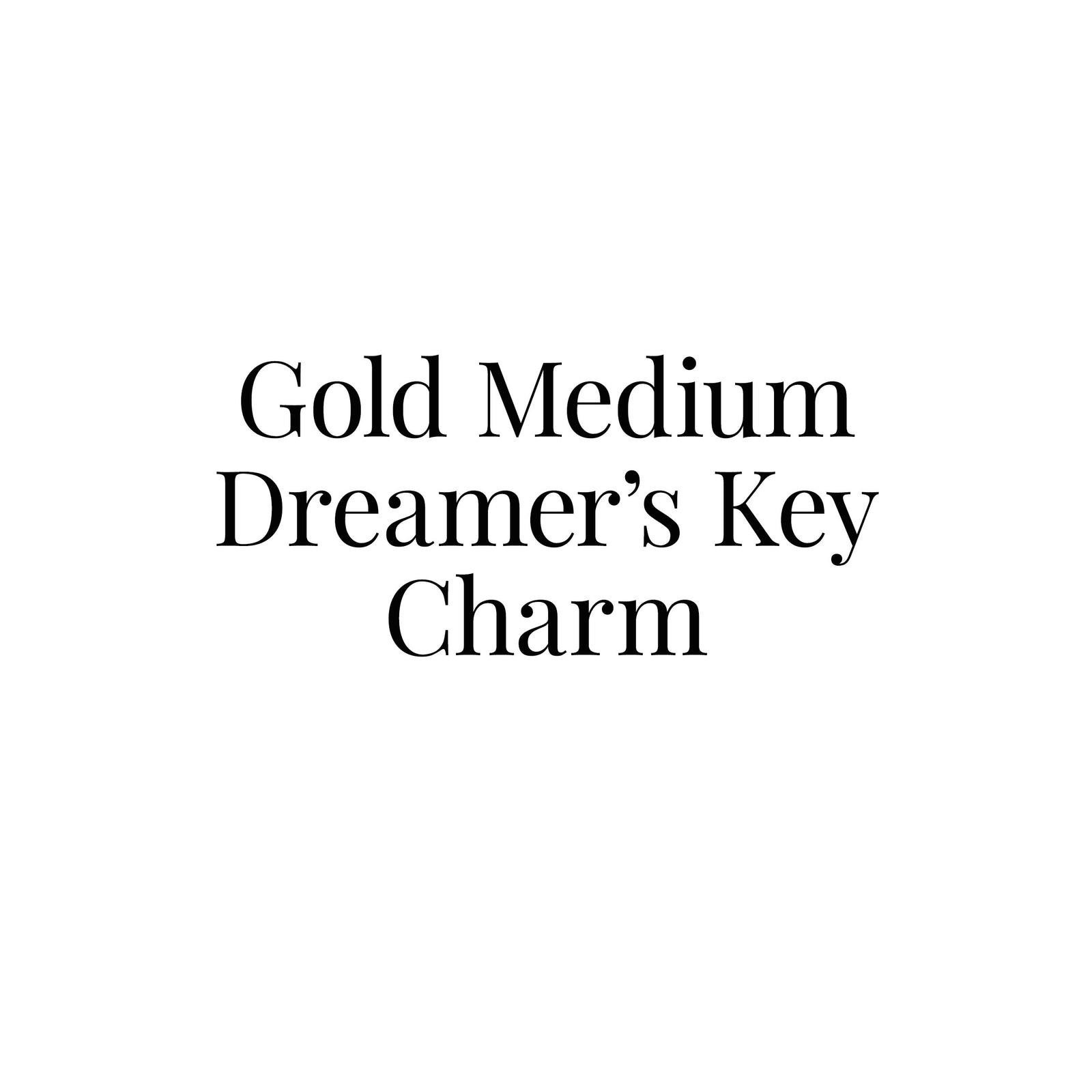 Gold Medium Dreamer's Key Charm