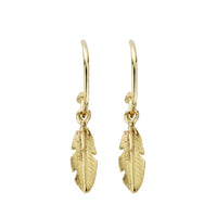 Gold Maxi Cupid Hoops With Medium Feather Charms