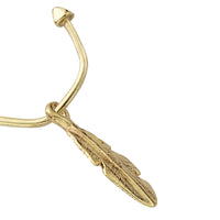 Gold Maxi Cupid Hoops With Medium Feather Charms