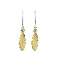 Maxi Cupid Hoops With Gold Medium Feather Charms